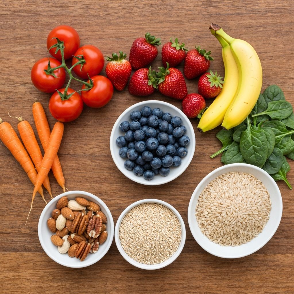 Frische Lebensmittel für eine ausgewogene Ernährung